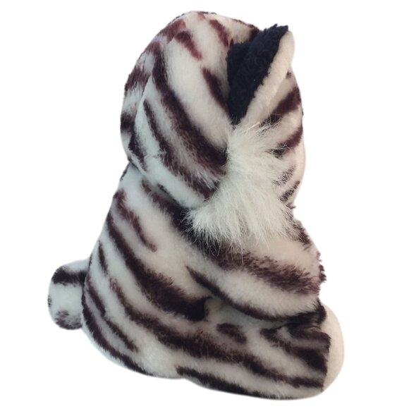 Vintage Circus Circus Casino White Tiger Plush 9" Stuffed Animal Toy Stripes - Picture 3 of 7